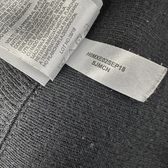 NHL Chicago Blackhawks Hockey Logo 1/4 Zip Pullover Ribbed Sweater Size XL Black - Picture 11 of 12